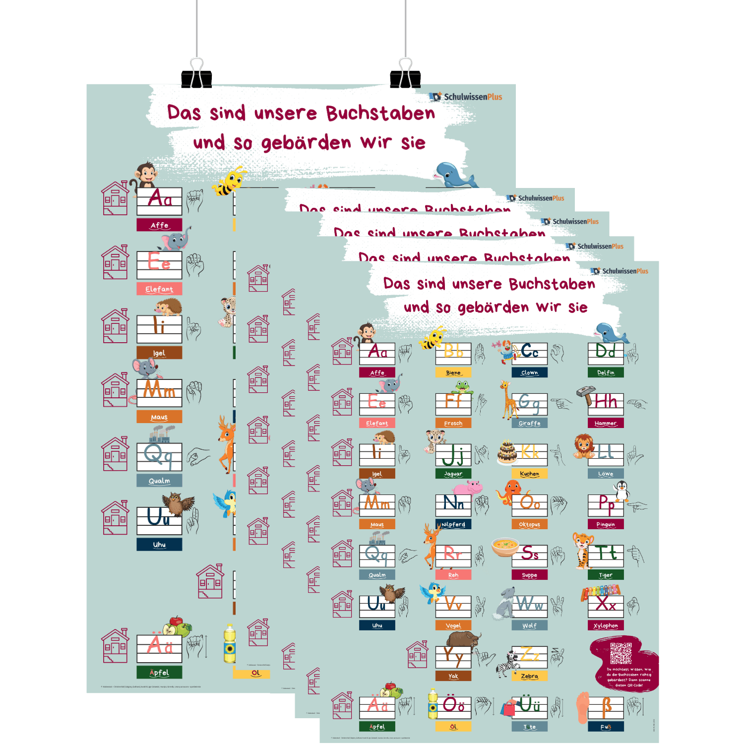 Poster "ABC", 5 Stück