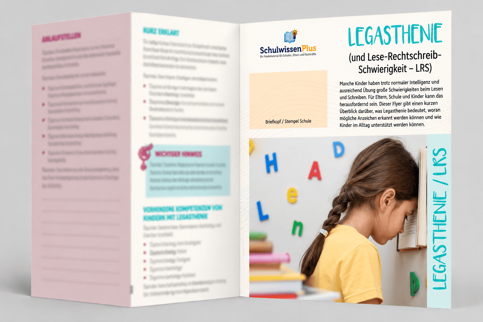 Legasthenie (und Lese-Rechtschreib-Schwierigkeit – LRS)
