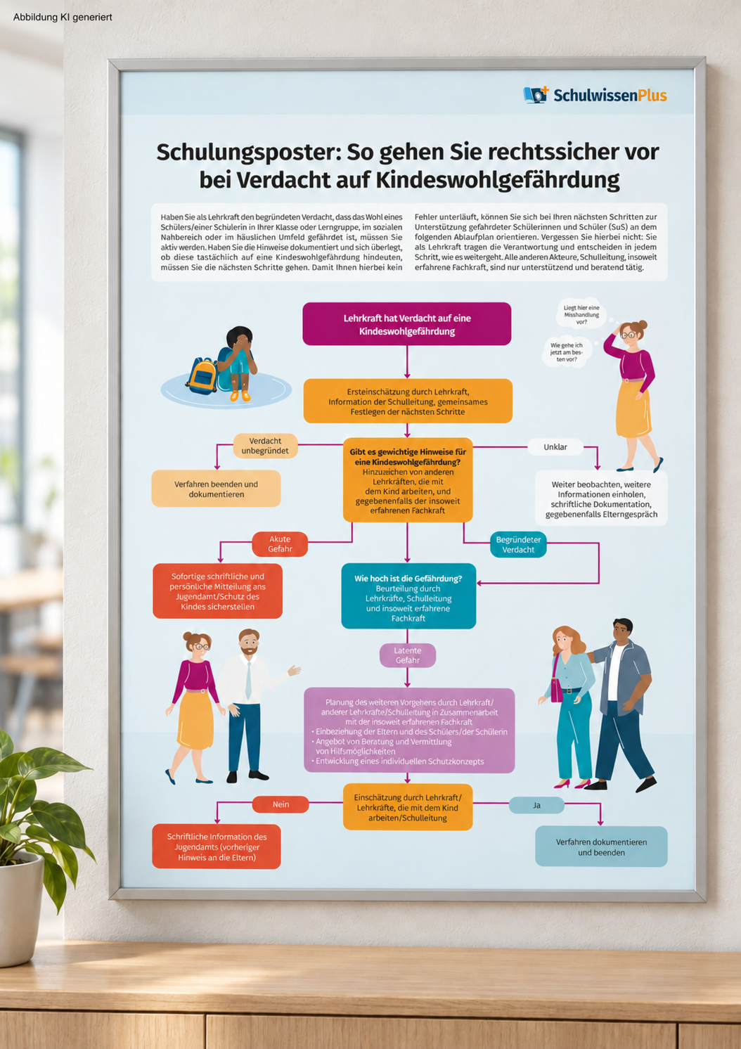 Schulungsposter: So gehen Sie rechtssicher vor bei Verdacht auf Kindeswohlgefährdung